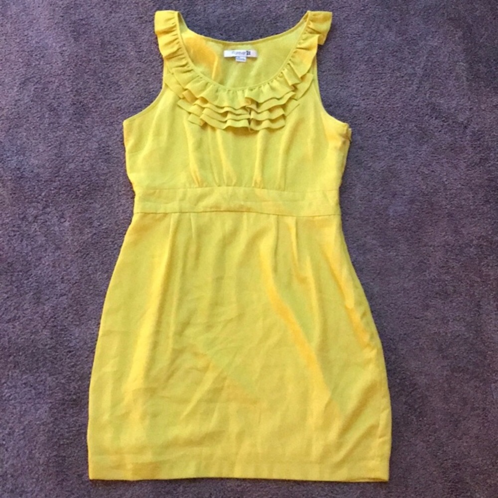 Forever 21 Chartreuse Mini Dress